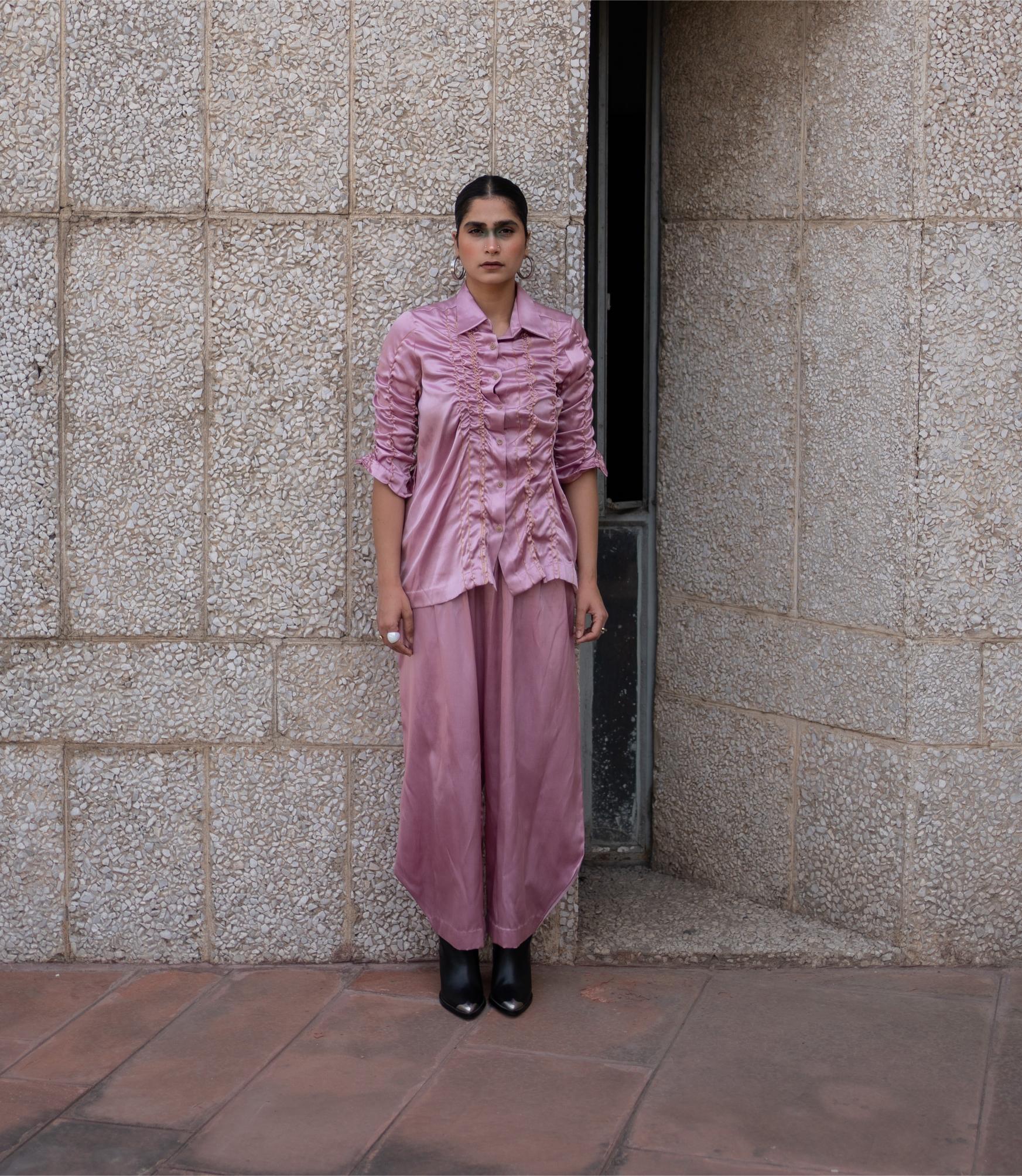 Scrunched mashru shirt